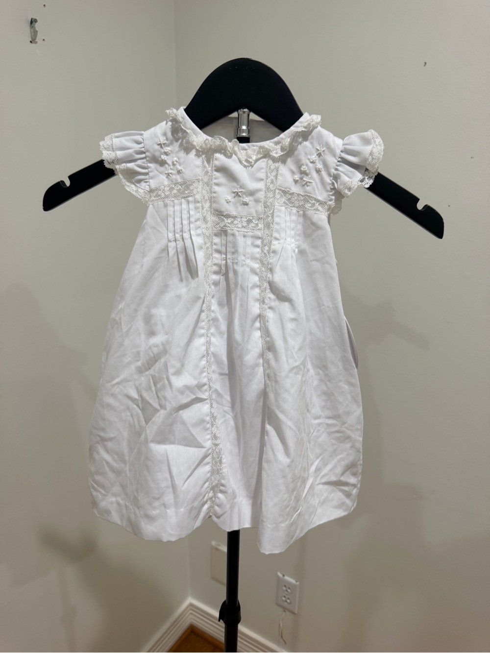 Luli& Me White Heirloom Embroidered Lace Dress & Bloomers 24M NWT
